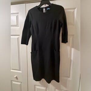 J. McLaughlin Catalyst 3/4 Sleeve Black Sheath Dress Size XS
